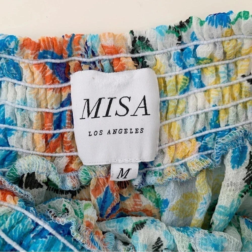 MISA Los Angeles Oasis Floral Smocked Skirt Medium - Picture 4 of 7